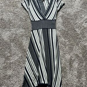 Max & Cleo Striped Black and White Dress